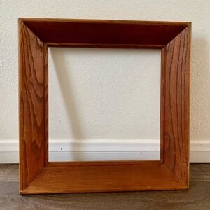 Vintage Mid. Century Oak Wood Frame 16/16”